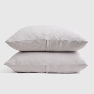 QUINCE Organic Airy Gauze Sham Set King Fog Grey 4696
